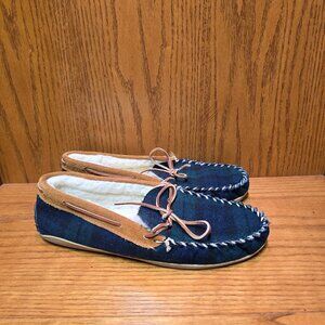 Pendleton Slippers Men's Size 10-11 Plaid Sherpa Lined Moccasins Made in USA